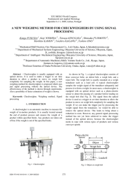 A NEW WEIGHING METHOD FOR CHECKWEIGHERS BY USING SIGNAL PROCESSING Kengo FUKUDA