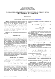 MASS AND DENSITY DETERMINATION OF OIML E1 WEIGHT SET IN