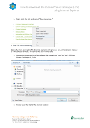 How to download the ESCom Phrase Catalogue (.chr) using Internet Explorer  1.