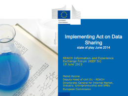 Implementing Act on Data Sharing  state of play June 2014