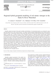 –nitrogen in the Regional hybrid geospatial modeling of soil nitrate