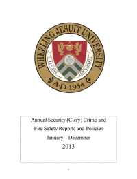 2013 Annual Security (Clery) Crime and Fire Safety Reports and Policies