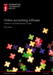 Online accounting software CharteCh sOftware prOduCt guide 2015 edition BUSINESS WITH CONFIDENCE