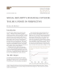 SOCIAL SECURITY’S FINANCIAL OUTLOOK: THE 2011 UPDATE IN PERSPECTIVE Introduction RETIREMENT
