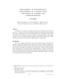 MANAGEMENT  OF  POSTOPERATIVE LYMPHADENOPATHY