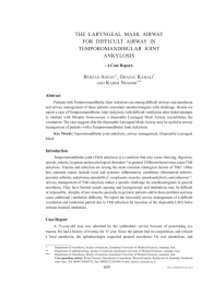 The LaryngeaL Mask airway for DifficuLT airway in TeMporoManDibuLar JoinT ankyLosis