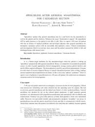 SPEECHLESS AFTER GENERAL ANAESTHESIA FOR CAESAREAN SECTION A n