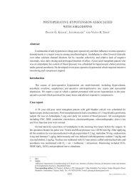 POSTOPERATIVE HYPOTENSION ASSOCIATED WITH AMLODIPINE P G. K