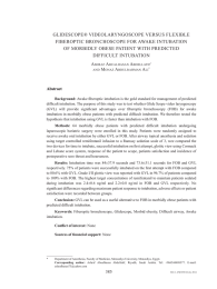 GlideScope® videolarynGoScope verSuS flexible fiberoptic bronchoScope for awake intubation