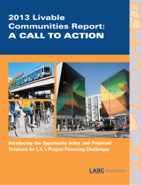 2013 Livable Communities Report: A CALL TO ACTION