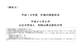 （様式２） 平成１９年度 計画の実施状況 平成２０年６月