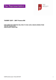 – 2007 Finance Bill TAXREP 32/07
