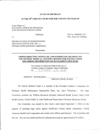 STATE OF MICHIGAN IN  THE 30&#34; CIRCUIT COURT