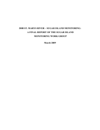 2008 ST. MARYS RIVER – SUGAR ISLAND MONITORING: MONITORING WORK GROUP