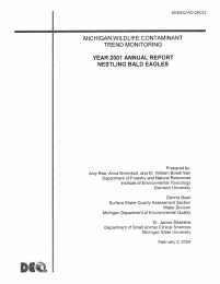 MICHIGAN WILDLIFE  CONTAMINANT TREND MONITORING YEAR 2001  ANNUAL REPORT