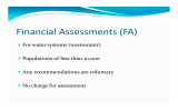 Financial Assessments (FA)