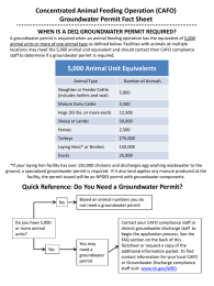 Concentrated Animal Feeding Operation (CAFO) Groundwater Permit Fact Sheet