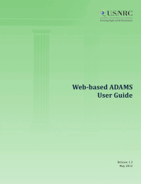 Web-based ADAMS User Guide Release 1.3