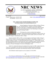 NRC NEWS U.S. NUCLEAR REGULATORY COMMISSION