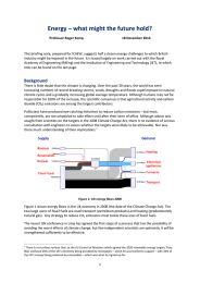 Energy – what might the future hold?