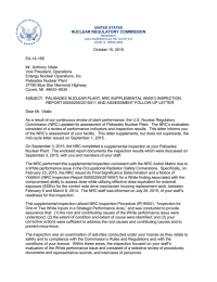 NUCLEAR REGULATORY COMMISSION October 15, 2015 EA-14-168