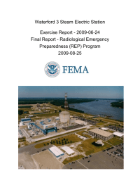 Waterford 3 Steam Electric Station Exercise Report - 2009-06-24 Preparedness (REP) Program