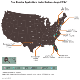 New Reactor Applications Under Review—Large LWRs+