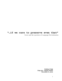 “…if we care to preserve even that”  1