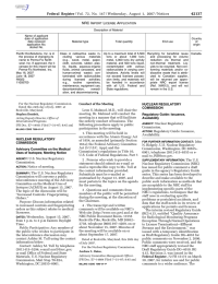 42137 Federal Register NRC I L