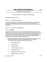 NRC INSPECTION MANUAL