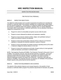 NRC INSPECTION MANUAL