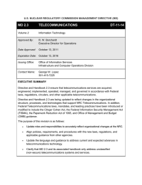 MD 2.3 TELECOMMUNICATIONS DT-11-14