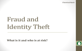 Fraud and Identity Theft