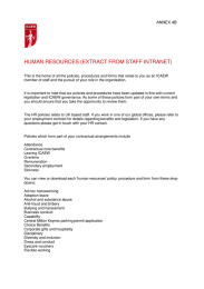 HUMAN RESOURCES (EXTRACT FROM STAFF INTRANET)  ANNEX 4B