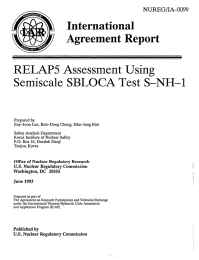RELAP5  Assessment  Using SBLOCA International Agreement  Report