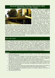 Research Methodology Workshop [March 20-21, 2015] Thapar University (TU) , Patiala