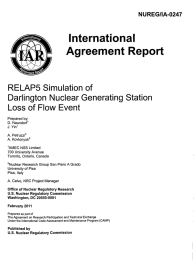 International Agreement  Report RELAP5  Simulation  of