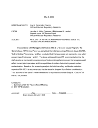 May 8, 2006 MEMORANDUM TO: Carl J. Paperiello, Director