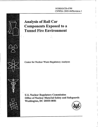 of Components  Exposed to  a Tunnel Fire Environment