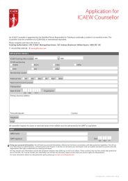 Application for ICAEW Counsellor