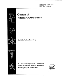 Owners  of Nuclear Power Plants U.S. Nuclear Regulatory  Commission