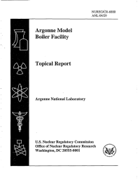 Argonne  Model Boiler Facility Topical Report