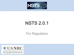 NSTS 2.0.1 For Regulators