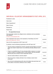 CASE REVIEW CHECKLIST  INDIVIDUAL VOLUNTARY ARRANGEMENTS POST APRIL 2010