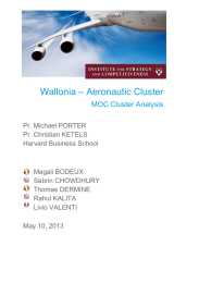 Wallonia – Aeronautic Cluster  MOC Cluster Analysis