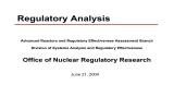 Regulatory Analysis