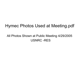 Hymec Photos Used at Meeting.pdf USNRC -RES