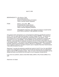 April 27, 2005 MEMORANDUM TO: John Hannon, Chief Plant Systems Branch