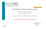 Fitness for Duty Programs Presentation for Nuclear Energy Institute t