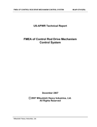 FMEA of Control Rod Drive Mechanism Control System US-APWR Technical Report